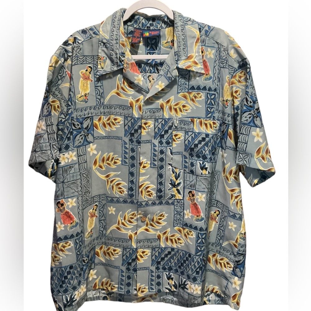 Roundy Bay Men Hawaiian Print Shirt